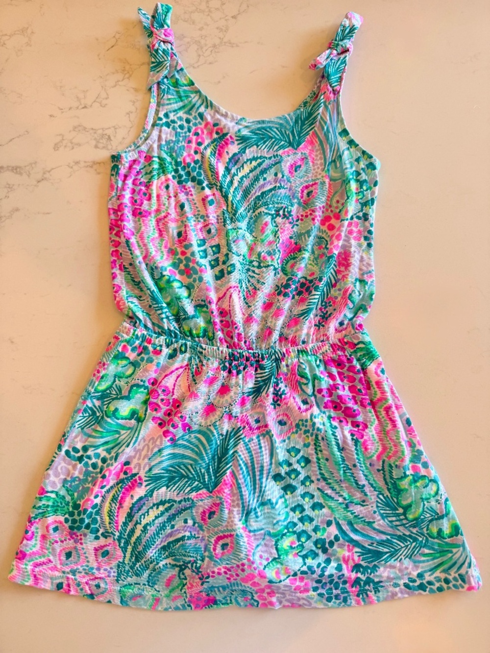 Lilly Pulitzer Girls Sundari Romper "Multi Banana Split" Small 4/5